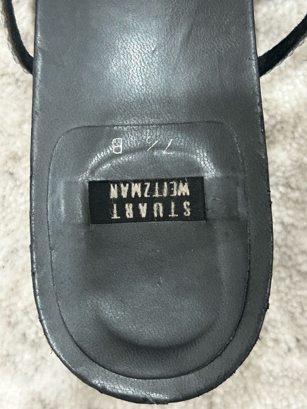 Stuart Weitzman Rhinestone Strap Sandals - Picture 5 of 8